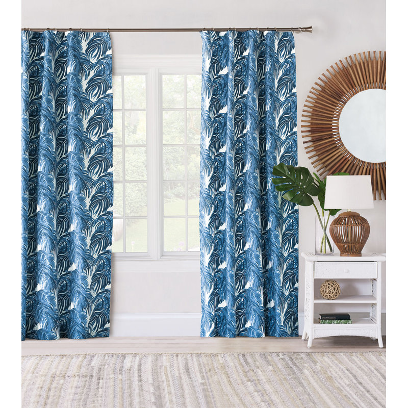 Malia 100% Cotton Room Darkening Curtain Single Panel, 48" W x 84" L