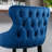 Velvet Wing-Back Bar Stools Set Of 2 With Button Tufted Decoration And Wooden Legs-40421873