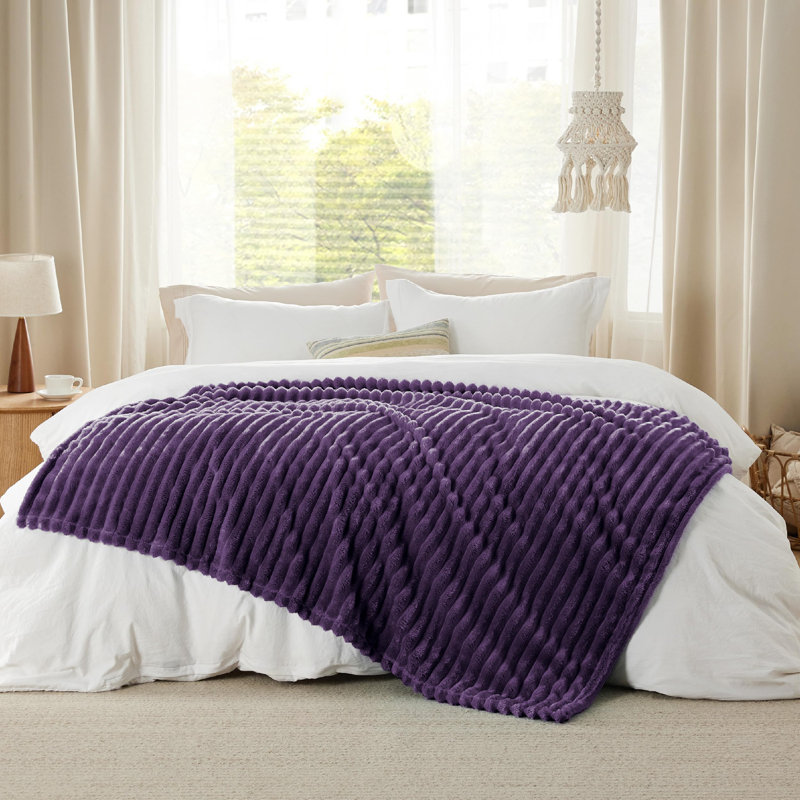 Bedsure Fitted Sheet Deep - Bed Sheets Extra Deep Pocket made of Soft Brushed Microfiber for Bed, 170cm x 130cm, Purple