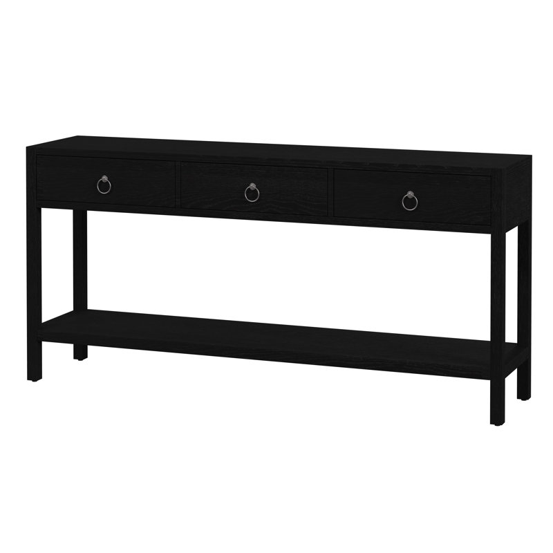 Lark 3 Drawer 65" Console Table, Black