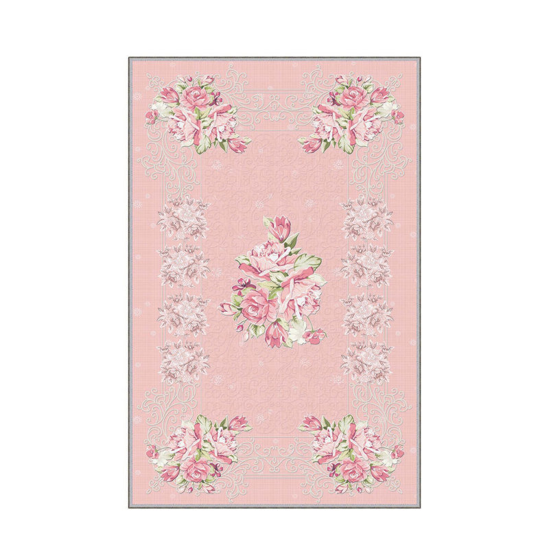 Stylish Woven Carpet, 5.2 x 7.5 Feet | 100% Polyester, 0.3 in Pile Height, Antibacterial, Non-Slip PVC Dot Underside | Machine Washable, 3D Digital Print | Perfect for Living Room, Bedroom & Home Décor