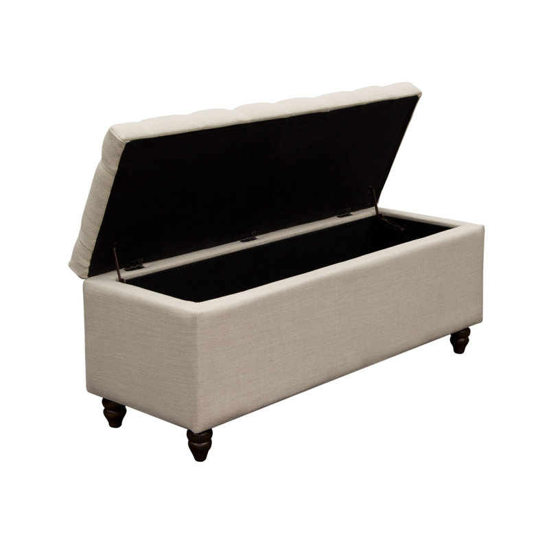 Park Ave Tufted Lift-Top Storage Trunk - Desert Sand Linen, Sand