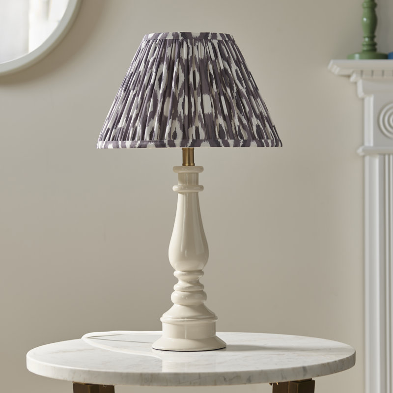 Myrtle Table Lamp, 47.5cm H x 30cm W x 30cm D, Pearl Grey