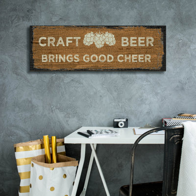  «Craft Beer Sign I» par Erin Clark, art mural sur toile, 60 po x 20 po