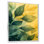 Feuillage vert et jaune, feuilles, collage III - feuilles, art mural
