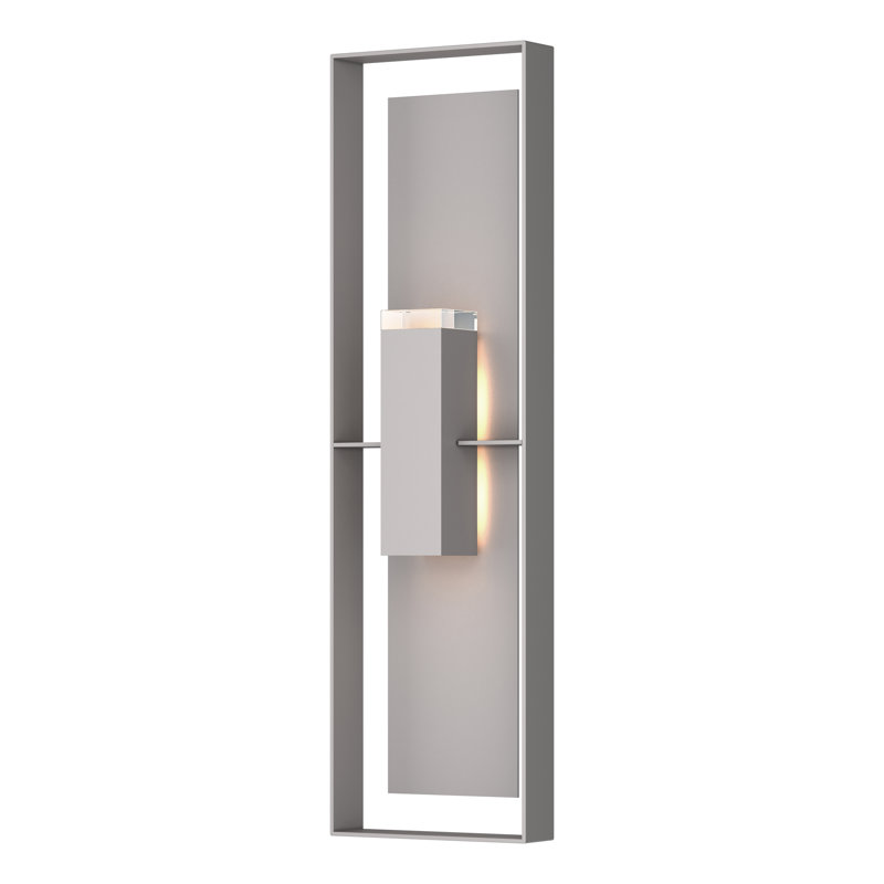 Applique murale d'extérieur encastrée Shadow Box, Acier bruni côtier, H 34 po x l 10 po x P 4,4 po, Acier bruni côtier