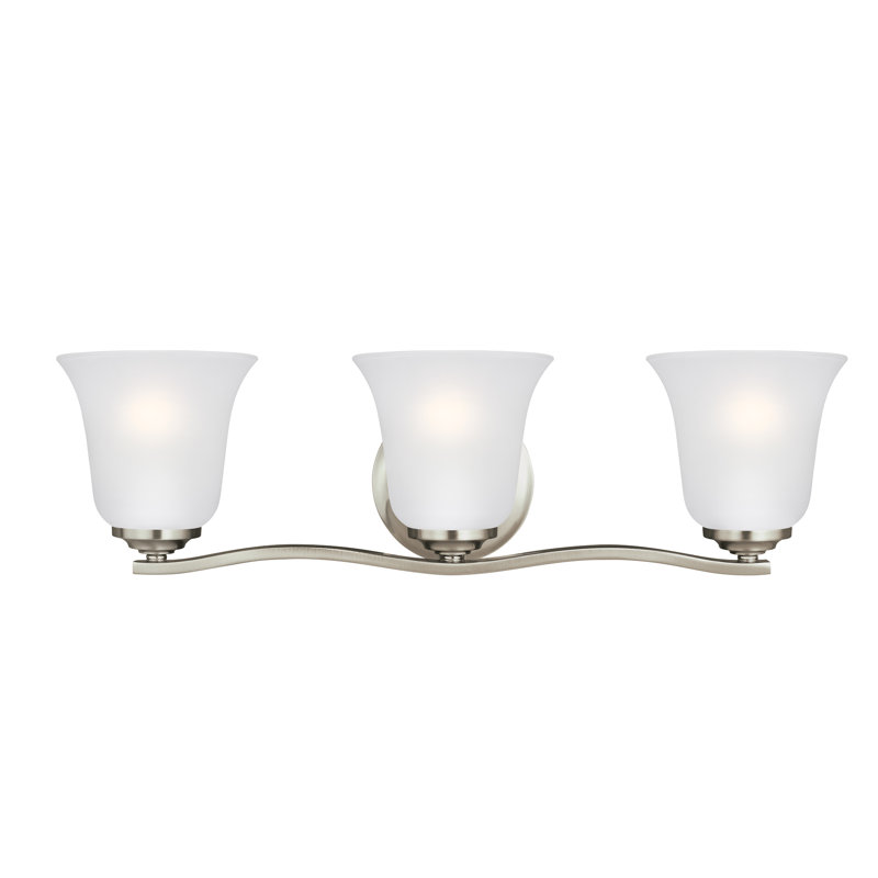 Emmons Three Light Wall / Bath from Generation Lighting , Brushed Nickel, No