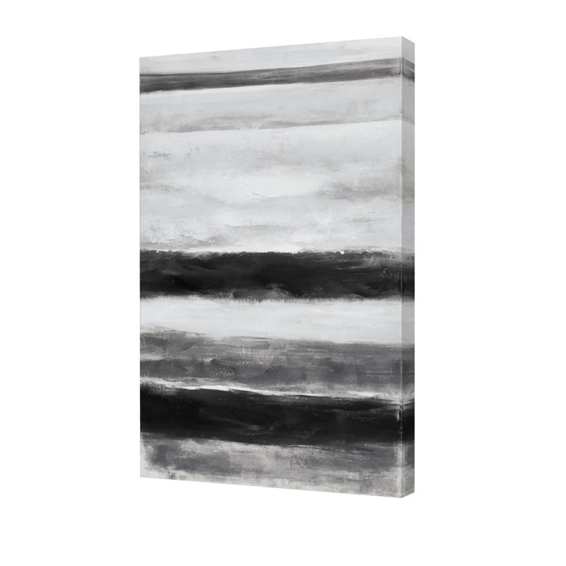 Large Black and White Abstract Canvas Wall Art