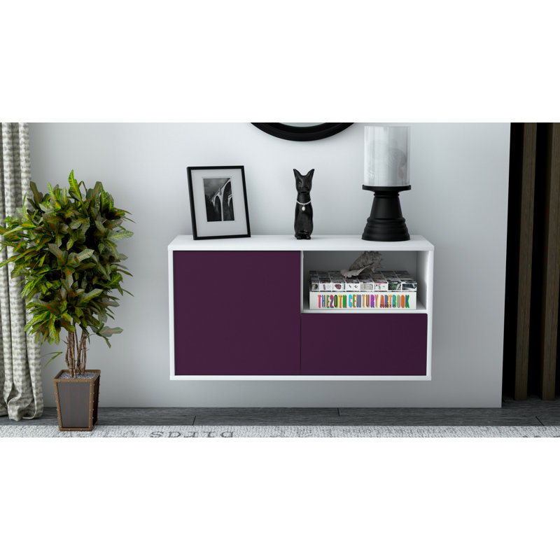 Garibaldi TV Stand, Purple / Matte White
