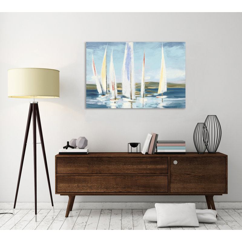 «Horizon Blue», toile tendue par Julia Purinton, H 24 po x l 36 po x P 1,5 po