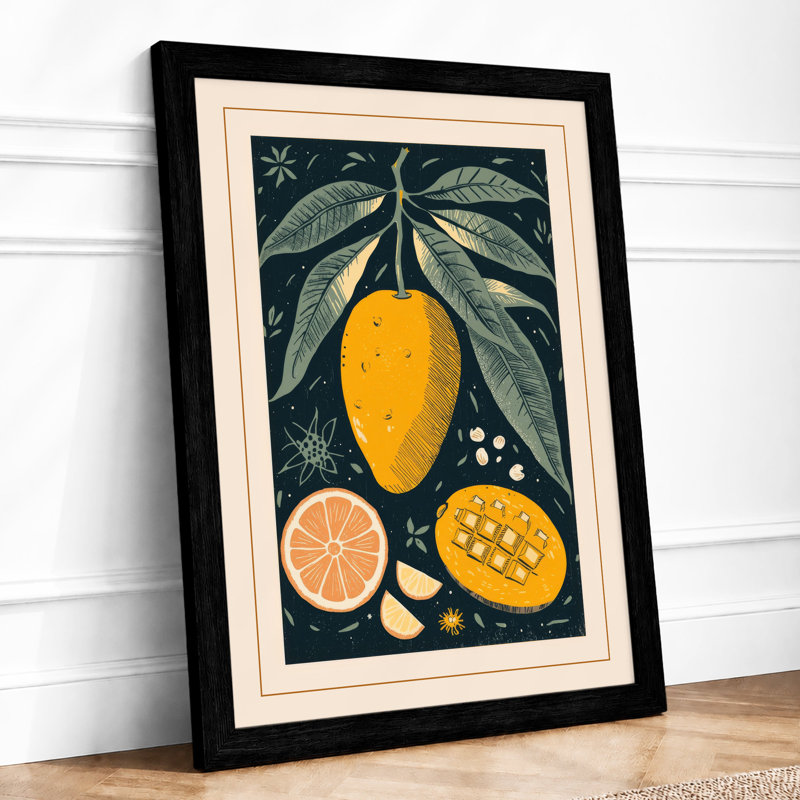 Study In Gold Botanical - Print, A1 - 84.1 x 59.4 cm, Black