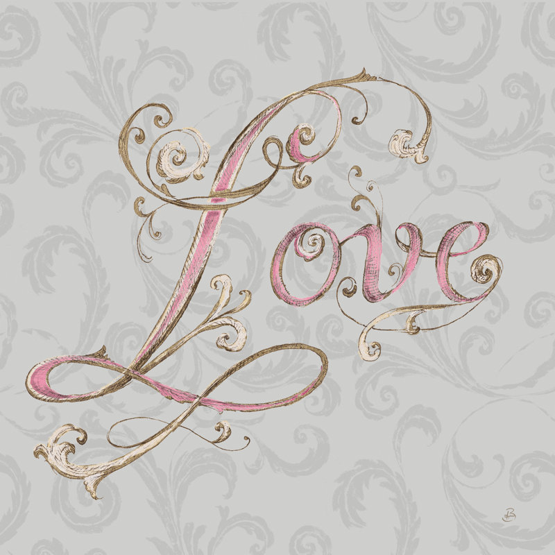 «Elegant Season Love Grey Pink» par Daphne Brissonnet - impression sur toile tendue, H 20 po x l 20 po, Oui