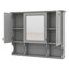 Armoire murale de salle de bain 35 "x 28" avec miroir, armoire à pharmacie murale avec tablettes réglables et espaces ouverts-906806146