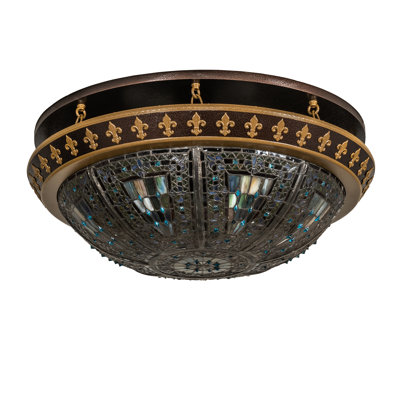Plafonnier encastré 4 lumières Fleur-de-lis 24 po