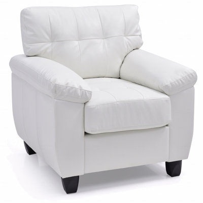 Modern Style Accent Chair In White