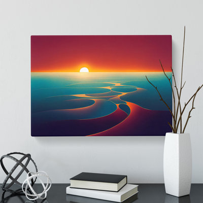 Angelical Seascape At Sunset - Wrapped Canvas