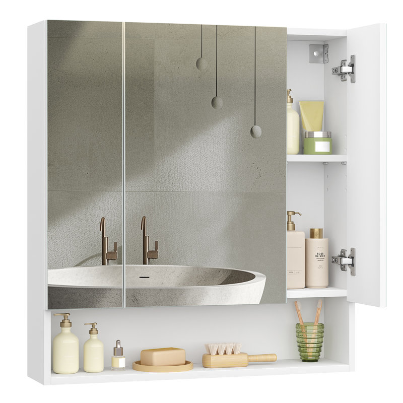 Reinardo Wall Mounted Required Bathroom Cabinet, Cloud White