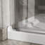 Porte de douche en verre sans cadre avec base de douche en acrylique pour les petites salles de bain-112535317