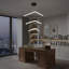 Lustre moderne triangulaire à DEL à trois niveaux - hauteur réglable-1094787238-1094787236
