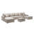 Upholstered U-Shaped Sectional Symmetrical-1342343637
