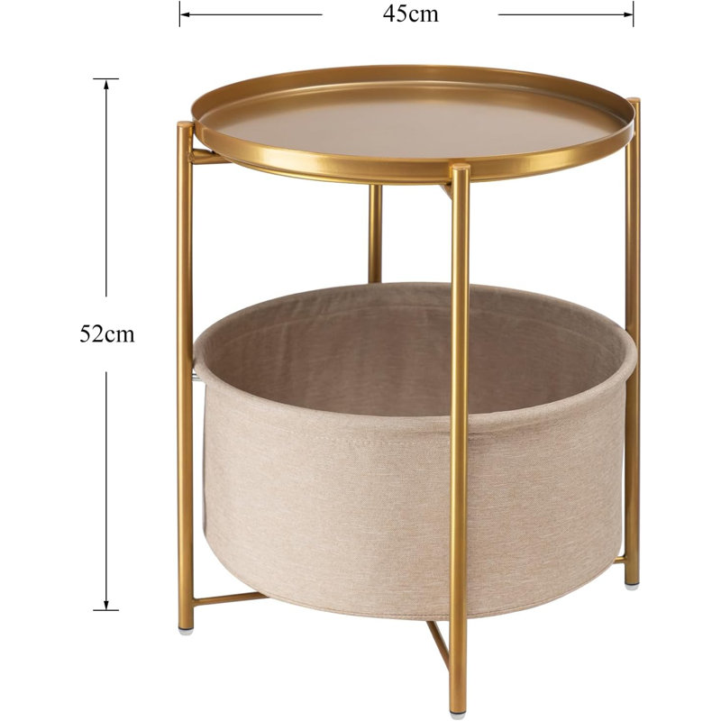 End Table, Gold