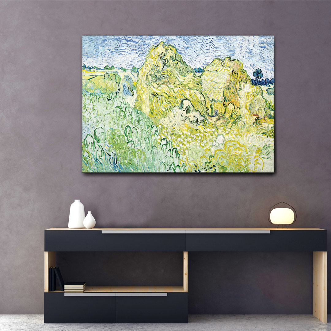 Leinwandbild Field with Wheat Biches von Vincent Van Gogh