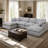 Wilroy 6-Piece Reversible U-Shaped Sectional -759022785