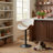 Adjustable Height Bar Stool, Swivel Upholstered Counter Stool with Bentwood, Barstool with Footrest-1430293731