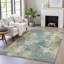 Tapis bleu sarcelle lavable à la machine intérieur / extérieur Xhevrie-111923884