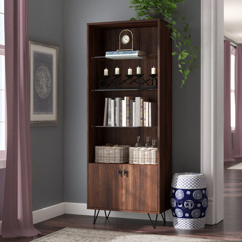 Babich Storage Bookcase, Dark Walnut