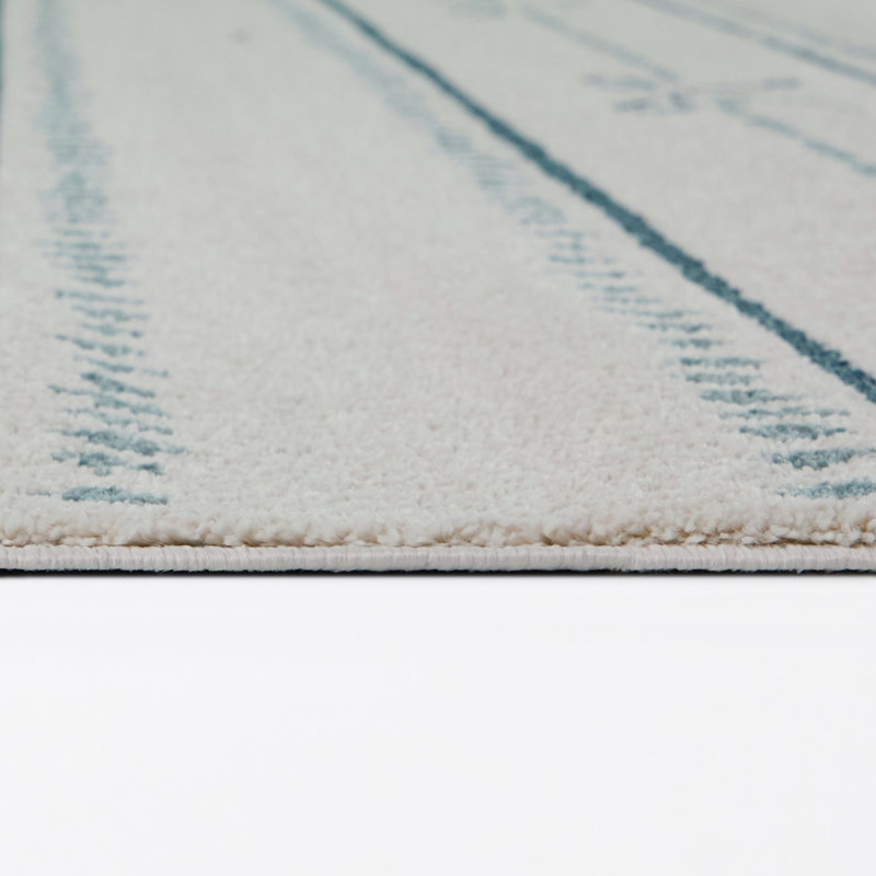 Lia Blue Kids Bow Stripes Area Rug, 3'11" x 5'7"