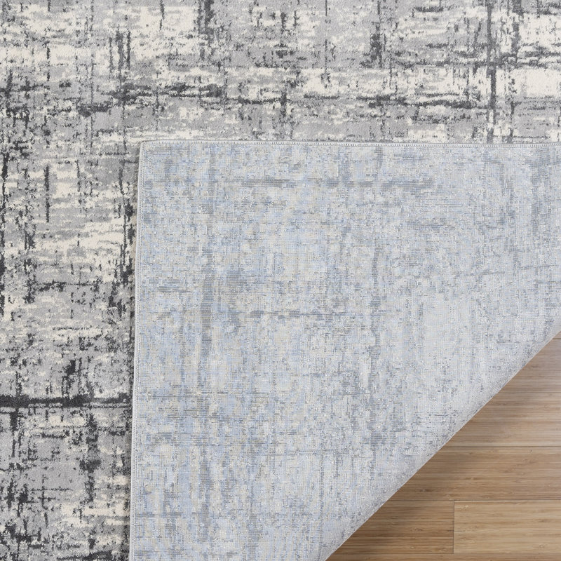 Tapis intérieur gris antidérapant Gertmenian Eden Linnea, Linnea gris 6 x 9