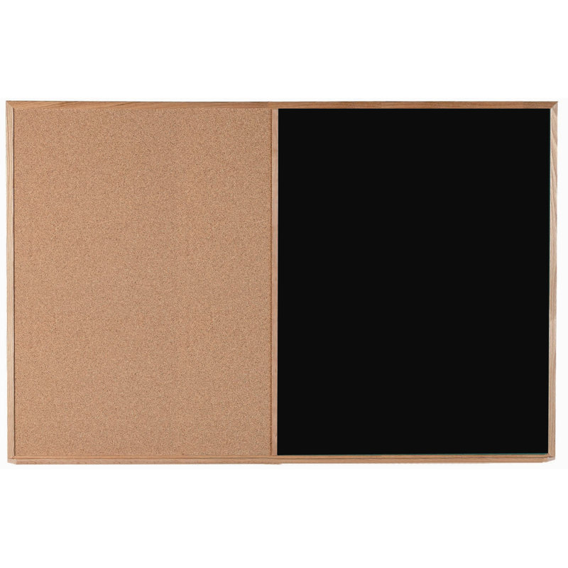 Combination AARCO Cork Mounting / Installation Required and Wall Combination Board, 4' H x 6' L