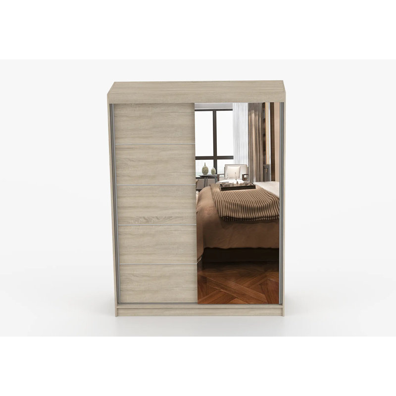 Tefanes 2 Door Laminate Wardrobe, Sonoma Oak/Sonoma Oak