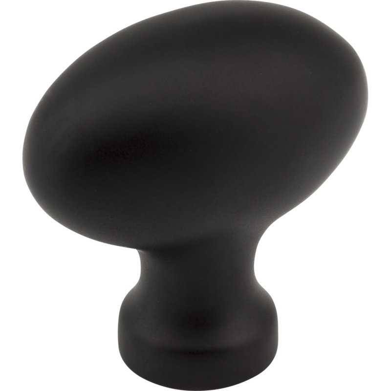 Oversized Lyon 1 5/8" Length Oval Knob, Black