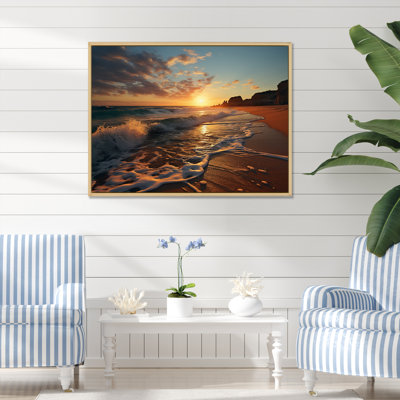 «Beach Golden Coast III», reproduction sur toile