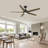 60” 5 Blade Solid Wood Ceiling Fan With Light & Remote Control,elegant & Quiet Airflow-1718840614-1718840611
