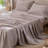 MooMee Flat Sheet 100% Washed Cotton Linen Like Textured Breathable Lightweight-107894577-107894589