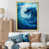 Impression dorée sur toile encadrée