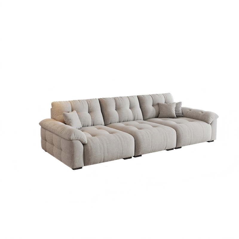 Canapé 118,11 po en chenille grise avec dossier réglable, H 38,58 po x l 118,11 po x P 47,24 po
