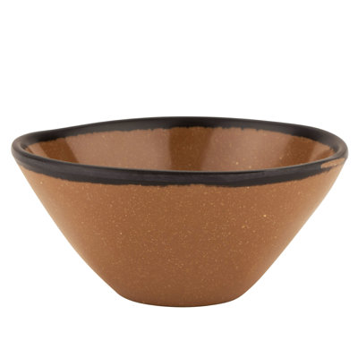 GET Bol à salade / soupe 8 onces en mélamine de style poterie, finition mate, bleu grisâtre (ensemble de 12)