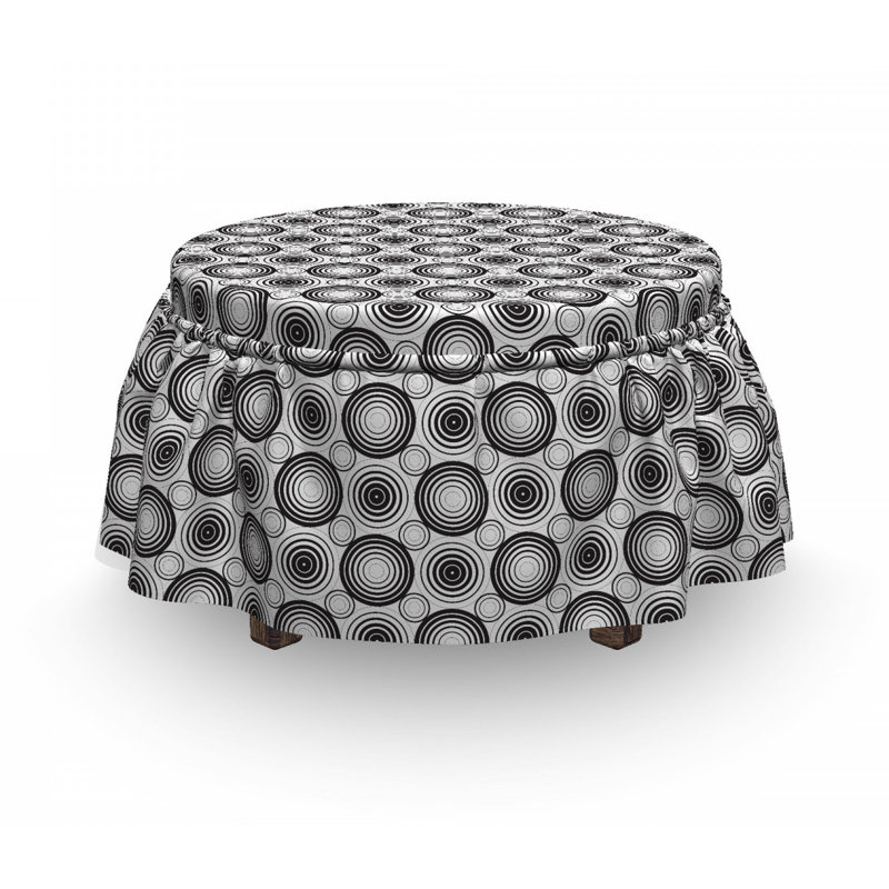 Housse pour mosaïque à repose-pieds cercles