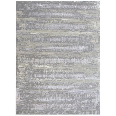 Abstract Area Rug in Gray