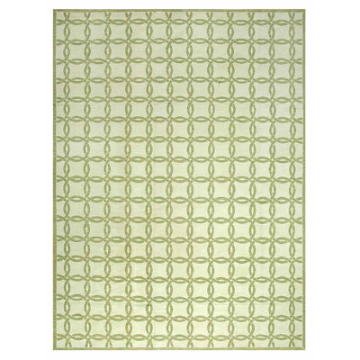 Tapis unique vert clair / vert foncé de 9 pi x 12 pi
