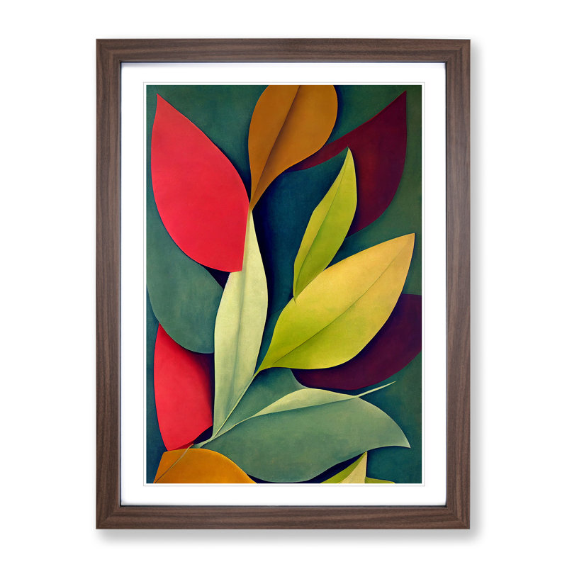 The Glorious Leaves - Framed Print, 46cm H x 34cm W x 2cm D, Walnut Framed