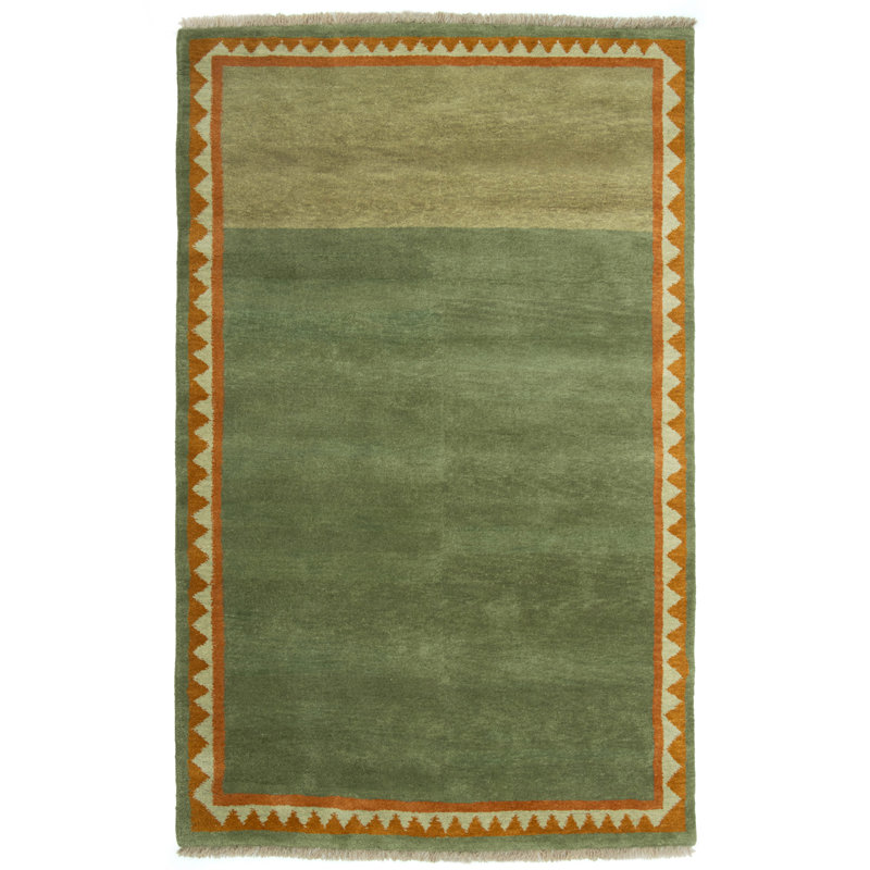 Caden Hand-knotted Wool Rug, Rectangle 5' x 8'