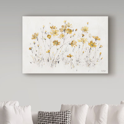 «Wildflowers I Yellow» par Lisa Audit - impression sur toile tendue