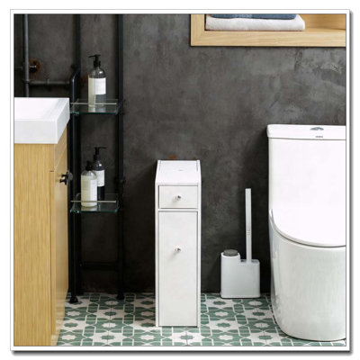 Narrow Slide-Out Bathroom Storage Cabinet