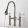 KRAUS Allyn Transitional Bridge Kitchen Faucet with Pull-Down Sprayhead