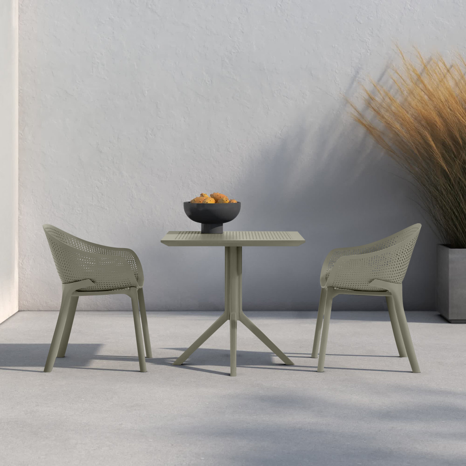 Farrah 32" Patio Bistro Set, Taupe